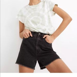 Madewell Ainslie Wash Momjean black short